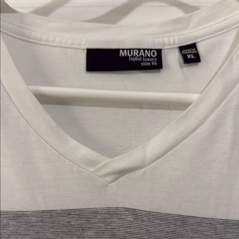 Murano White and Gray Short Sleeve Tee